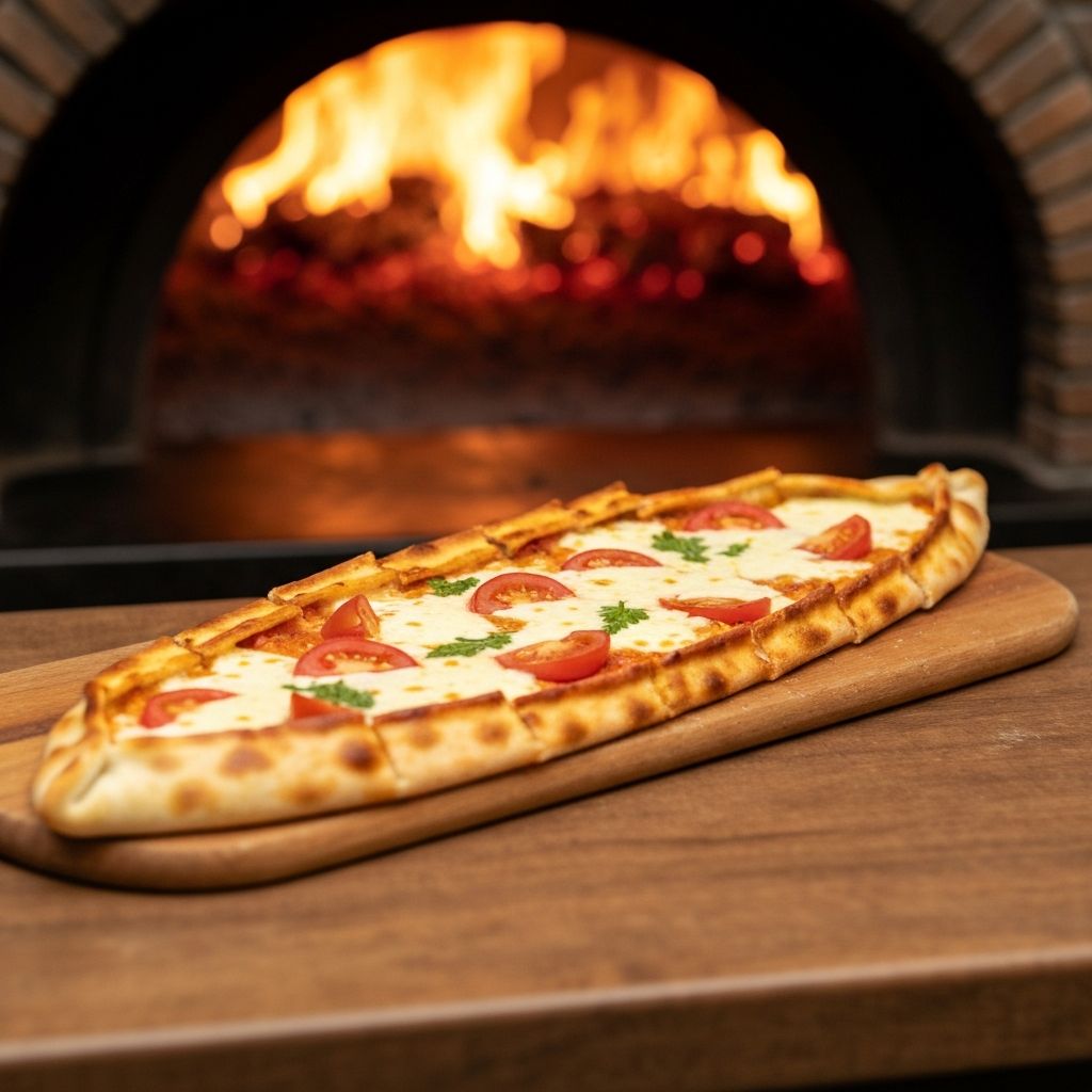 Taş fırında pişmiş lezzetli pide